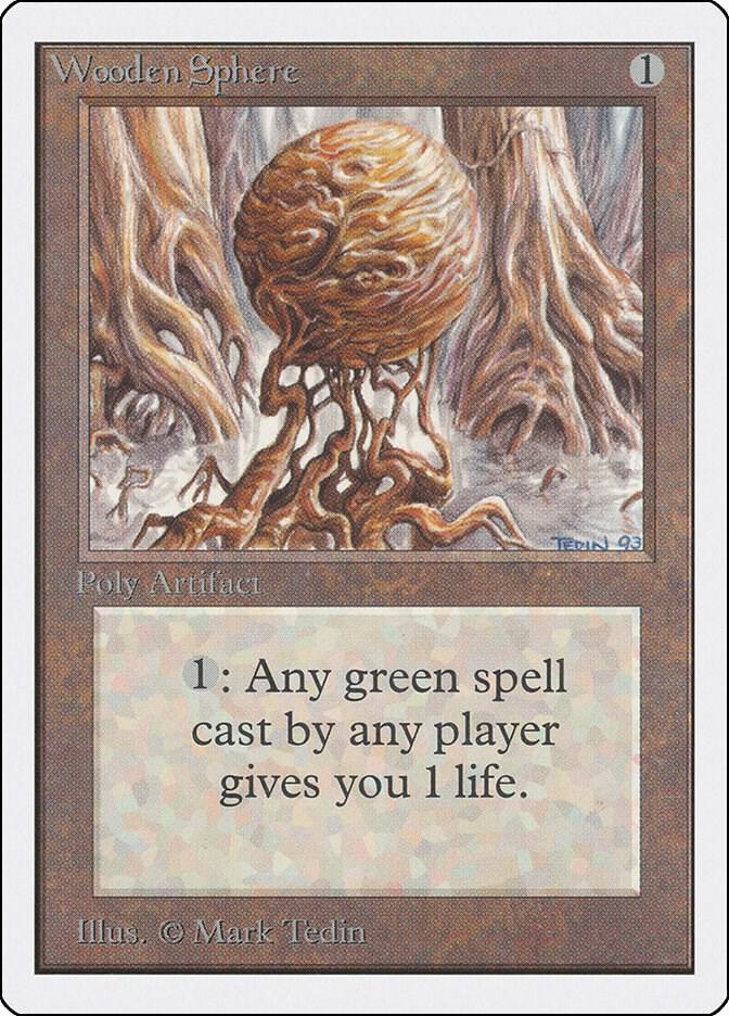 Wooden Sphere card from Unlimited Edition