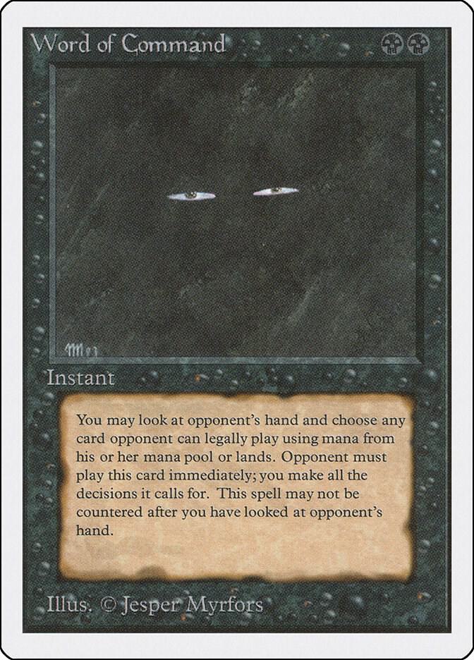 Word of Command card from Unlimited Edition