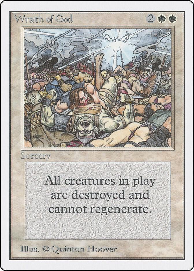 Wrath of God card from Unlimited Edition