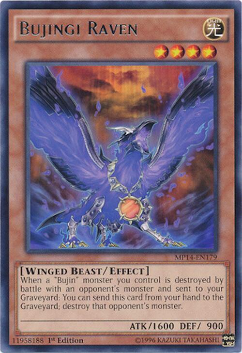 Bujingi Raven MP14-EN179 card from 2014 Mega-Tins Mega Pack