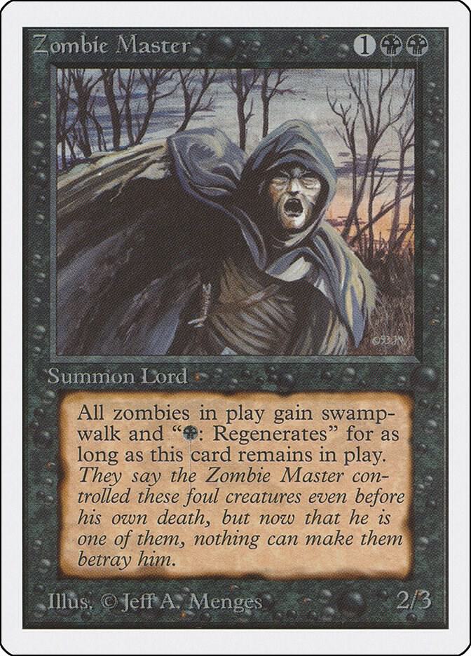 Zombie Master card from Unlimited Edition