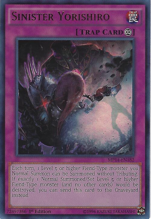 Sinister Yorishiro MP14-EN182 card from 2014 Mega-Tins Mega Pack