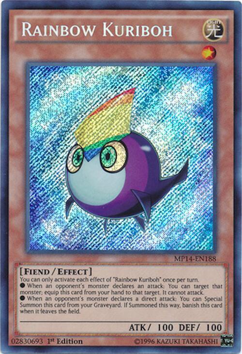 Rainbow Kuriboh MP14-EN188 card from 2014 Mega-Tins Mega Pack