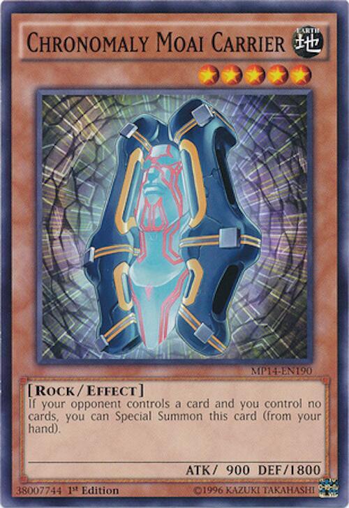 Chronomaly Moai Carrier MP14-EN190 card from 2014 Mega-Tins Mega Pack