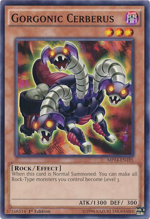 Gorgonic Cerberus MP14-EN195 card from 2014 Mega-Tins Mega Pack