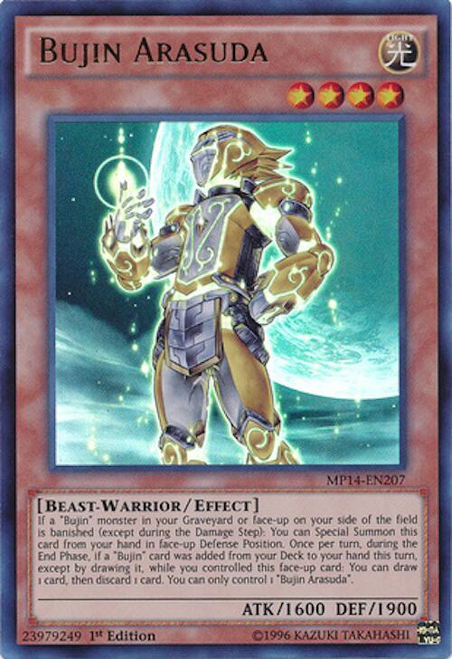 Bujin Arasuda MP14-EN207 card from 2014 Mega-Tins Mega Pack