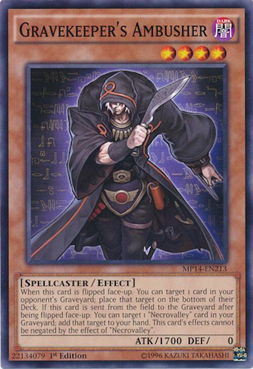 Gravekeeper's Ambusher MP14-EN213 card from 2014 Mega-Tins Mega Pack