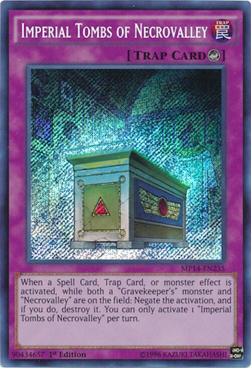 Imperial Tombs of Necrovalley MP14-EN235 card from 2014 Mega-Tins Mega Pack