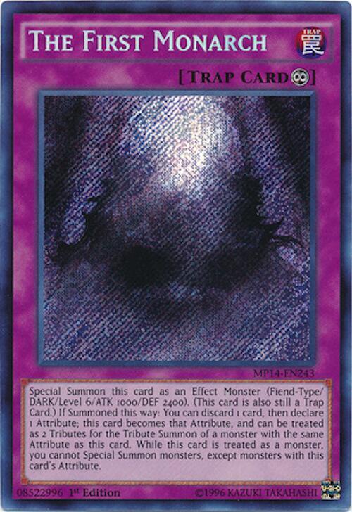 The First Monarch MP14-EN243 card from 2014 Mega-Tins Mega Pack
