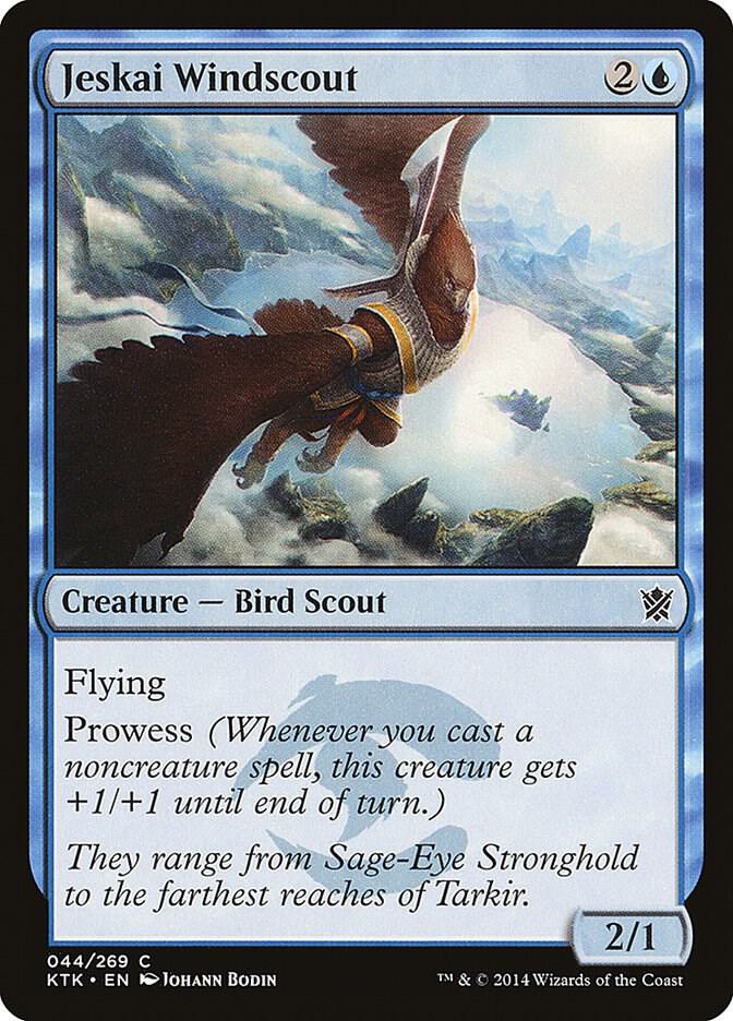 Jeskai Windscout 44 card from Khans of Tarkir