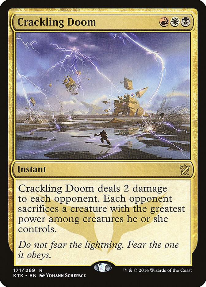 Crackling Doom 171 card from Khans of Tarkir