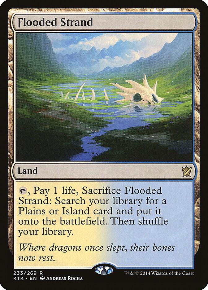 Flooded Strand 233 card from Khans of Tarkir