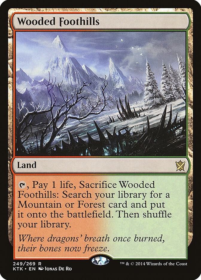 Wooded Foothills 249 card from Khans of Tarkir