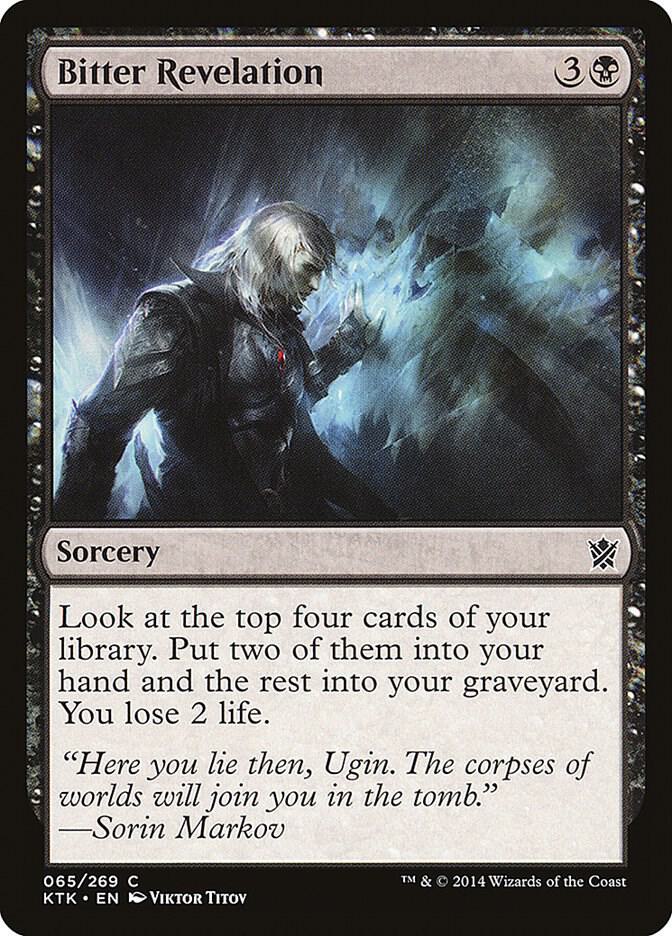 Bitter Revelation 65 card from Khans of Tarkir