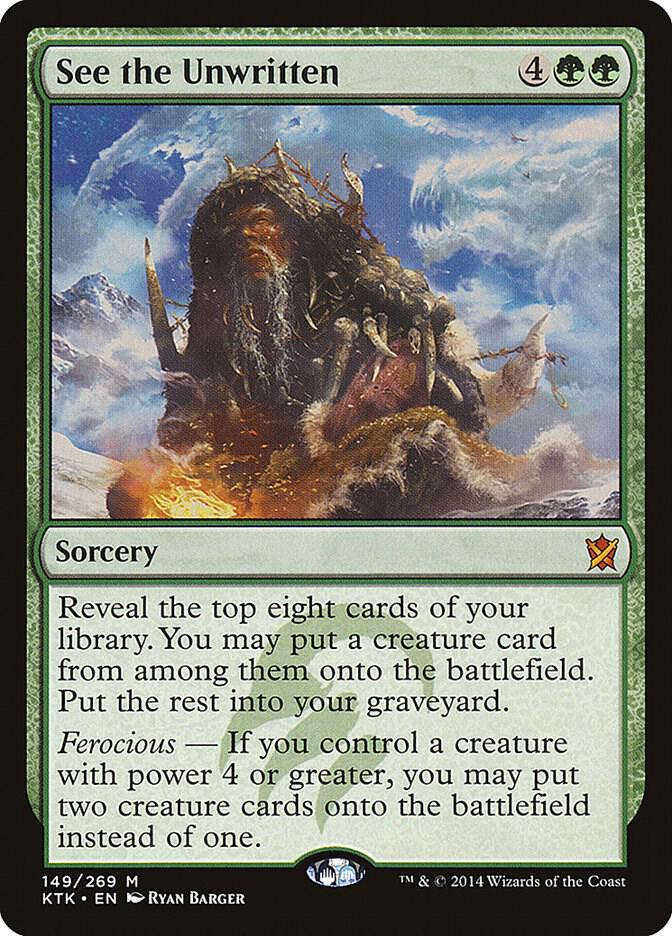 See the Unwritten 149 card from Khans of Tarkir