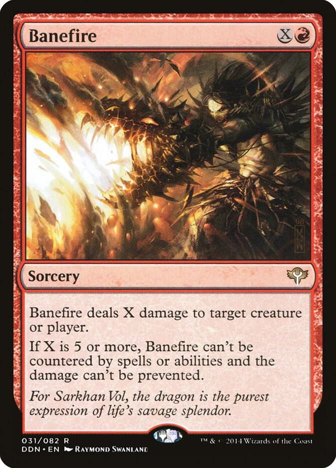Banefire 31 card from Duel Decks: Speed vs. Cunning
