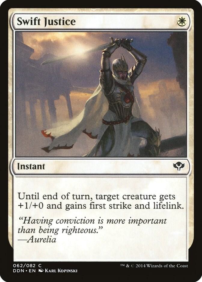 Swift Justice 62 card from Duel Decks: Speed vs. Cunning