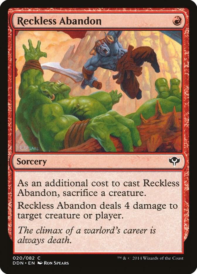 Reckless Abandon 20 card from Duel Decks: Speed vs. Cunning