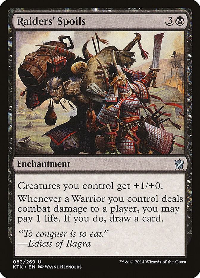 Raiders' Spoils 83 card from Khans of Tarkir