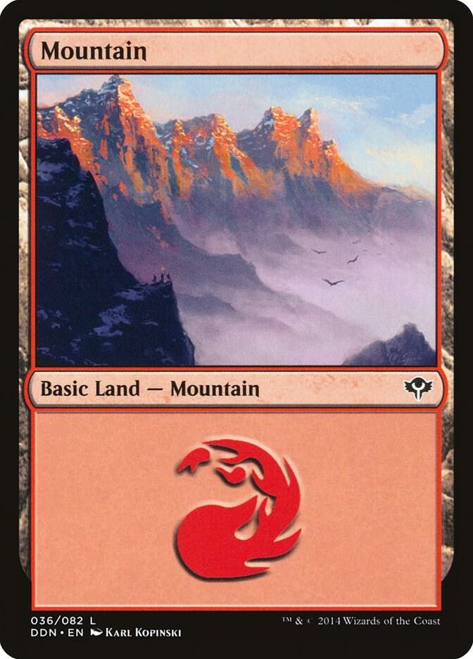 Mountain 36 card from Duel Decks: Speed vs. Cunning