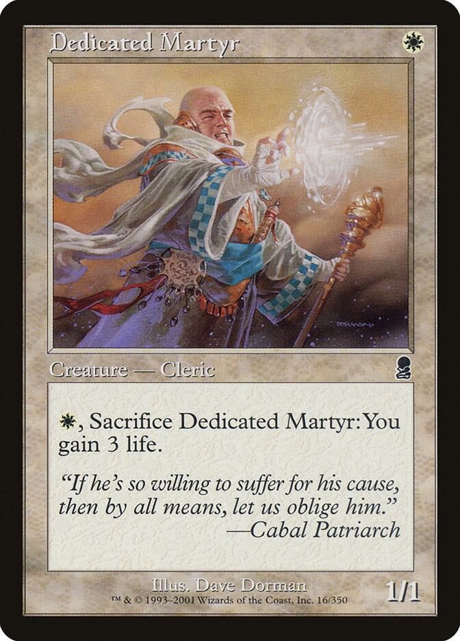 Dedicated Martyr 16 card from Odyssey