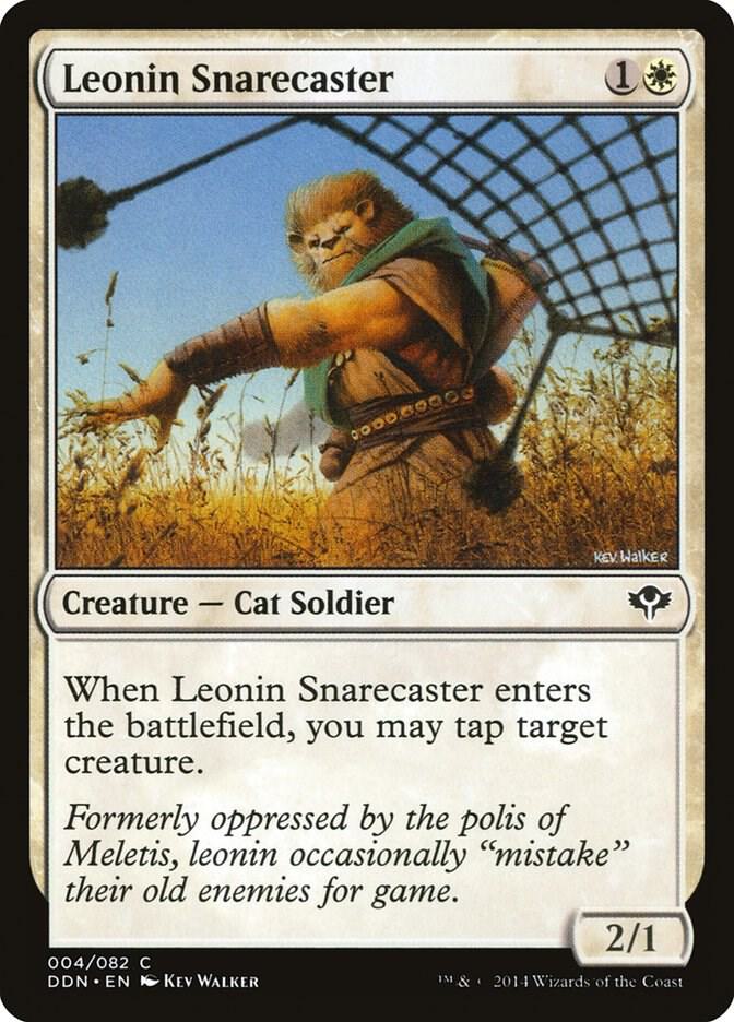 Leonin Snarecaster 4 card from Duel Decks: Speed vs. Cunning