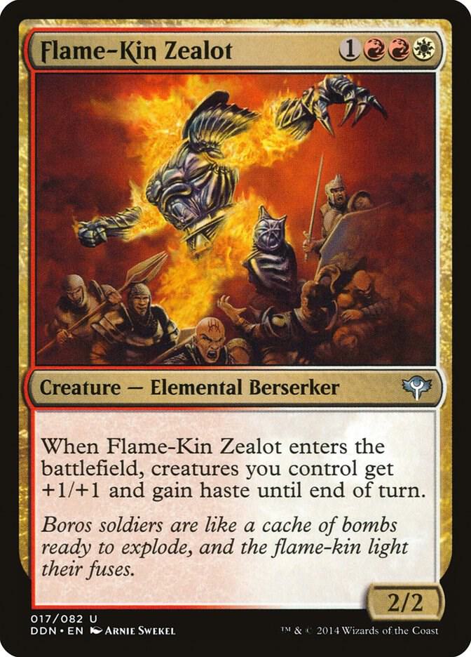 Flame-Kin Zealot 17 card from Duel Decks: Speed vs. Cunning
