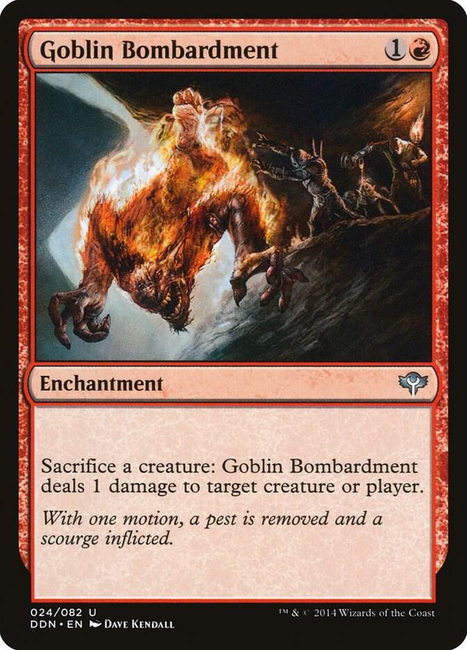 Goblin Bombardment 24 card from Duel Decks: Speed vs. Cunning