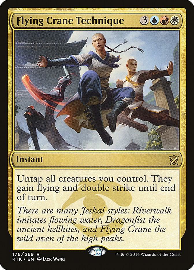 Flying Crane Technique 176 card from Khans of Tarkir