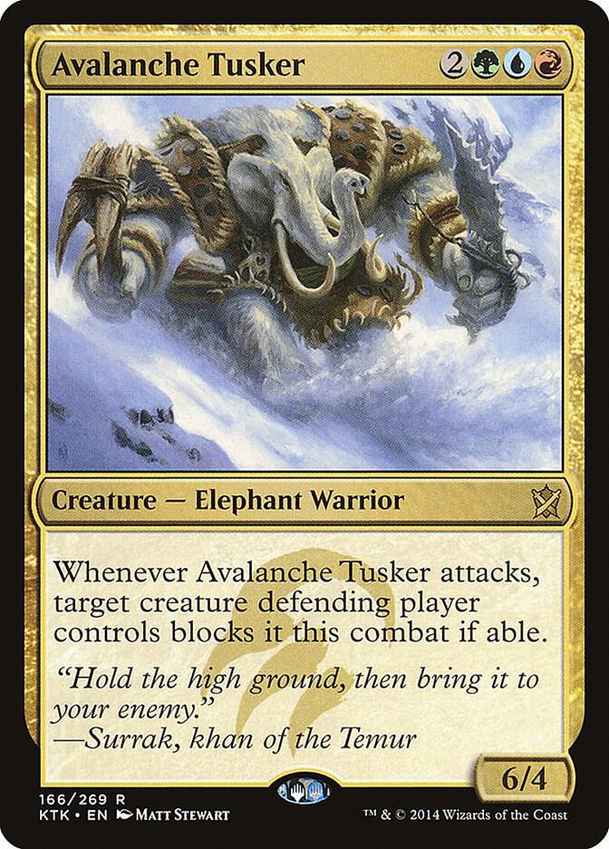 Avalanche Tusker 166 card from Khans of Tarkir