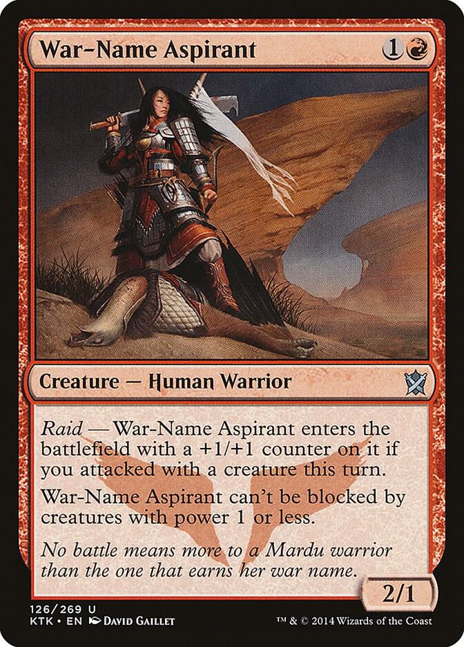 War-Name Aspirant 126 card from Khans of Tarkir