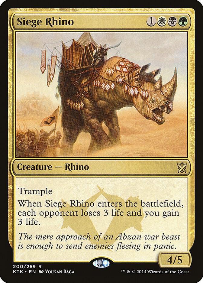 Siege Rhino 200 card from Khans of Tarkir