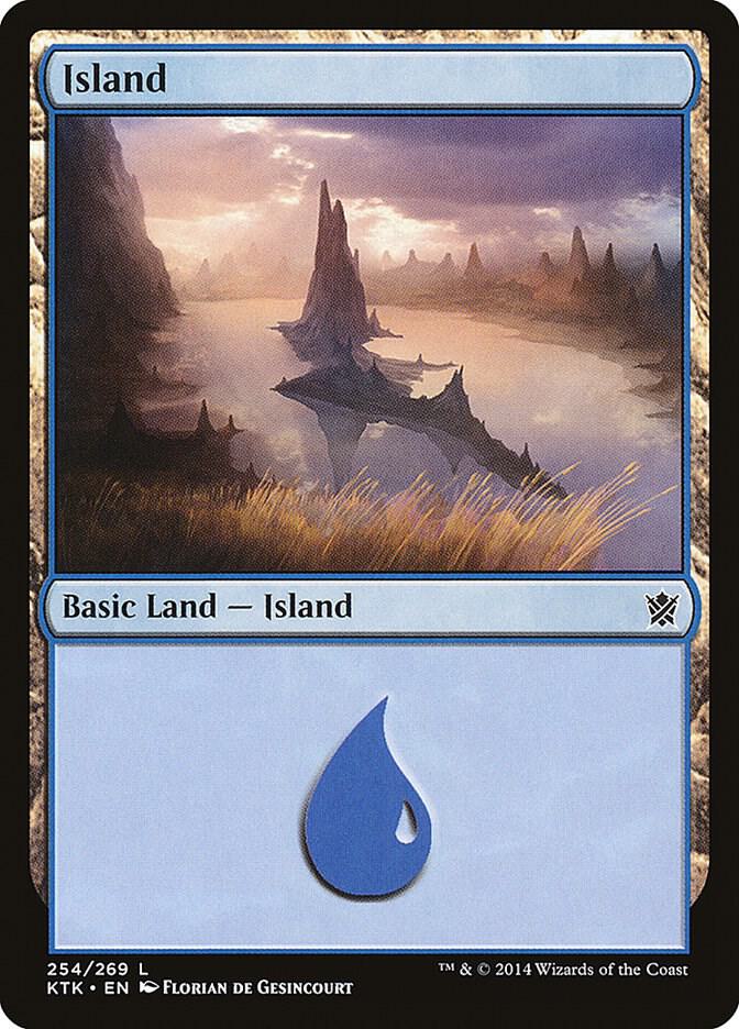 Island 254 card from Khans of Tarkir