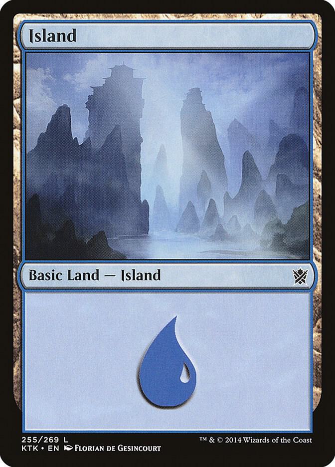 Island 255 card from Khans of Tarkir