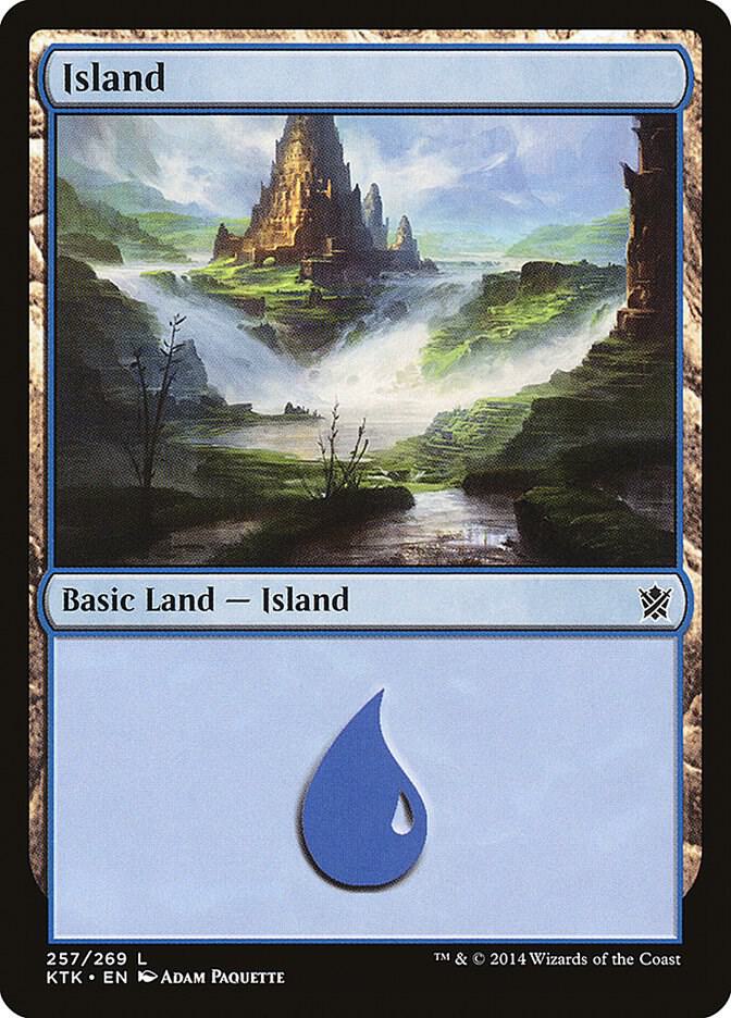 Island 257 card from Khans of Tarkir
