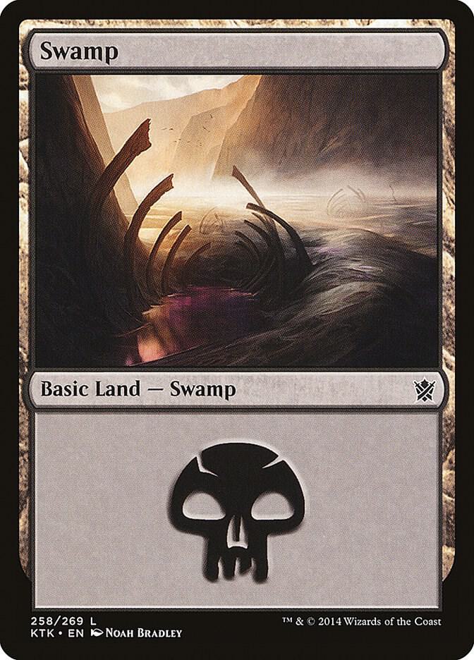 Swamp 258 card from Khans of Tarkir