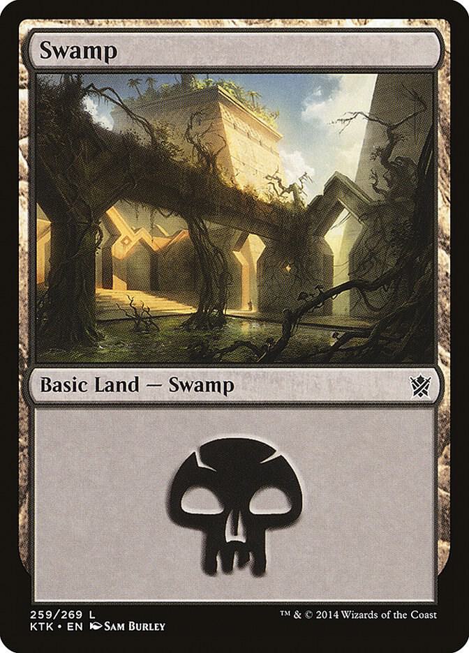 Swamp 259 card from Khans of Tarkir