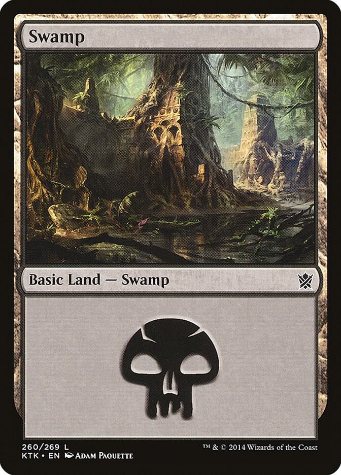 Swamp 260 card from Khans of Tarkir