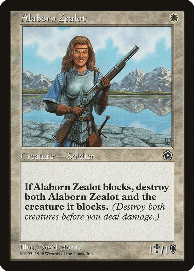 Alaborn Zealot card from Portal Second Age