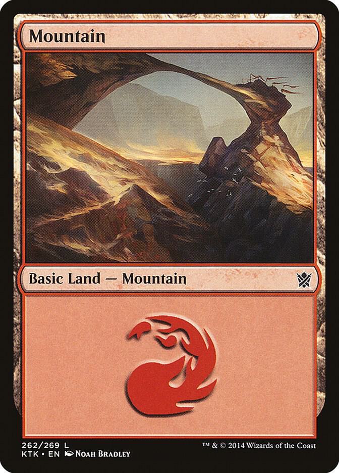 Mountain 262 card from Khans of Tarkir