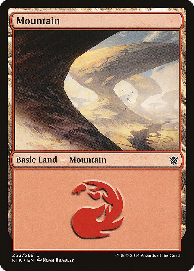 Mountain 263 card from Khans of Tarkir