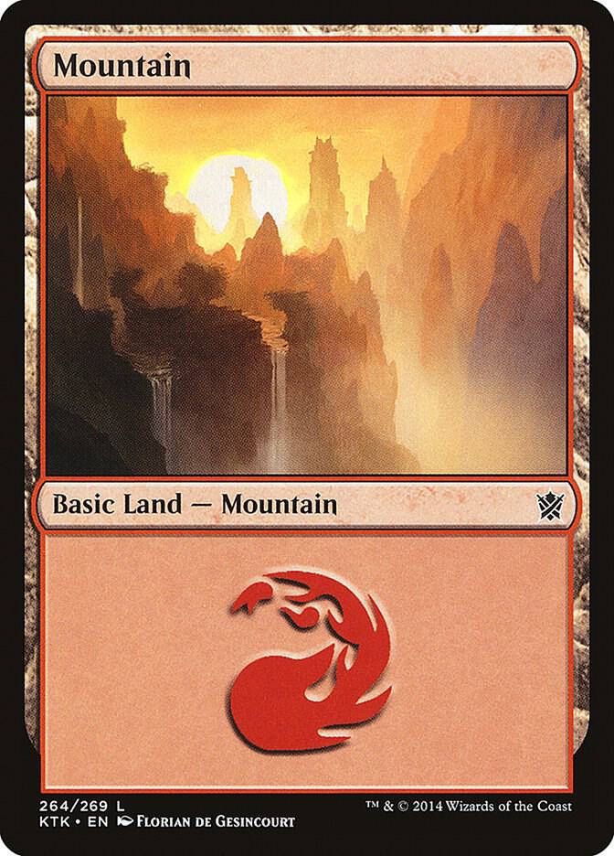 Mountain 264 card from Khans of Tarkir