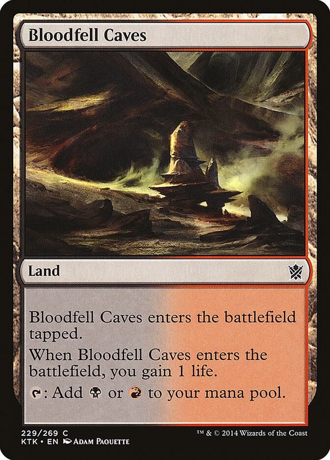 Bloodfell Caves 229 card from Khans of Tarkir