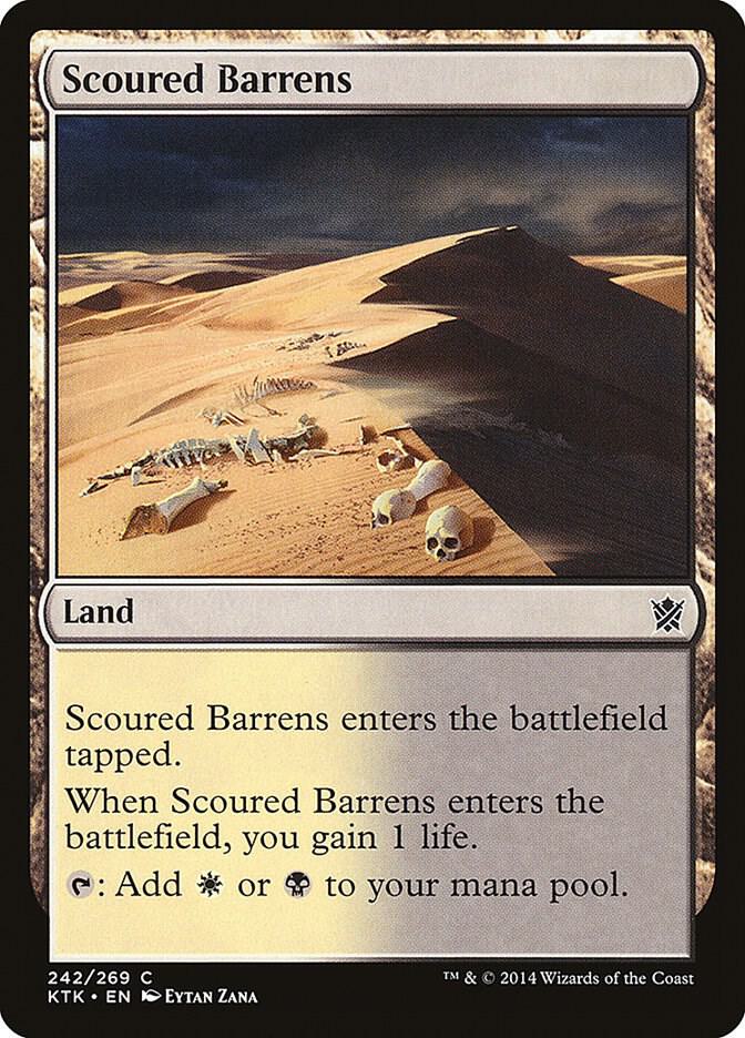 Scoured Barrens 242 card from Khans of Tarkir