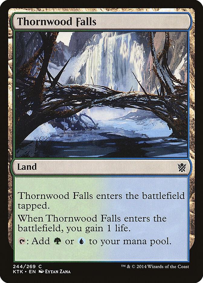 Thornwood Falls 244 card from Khans of Tarkir