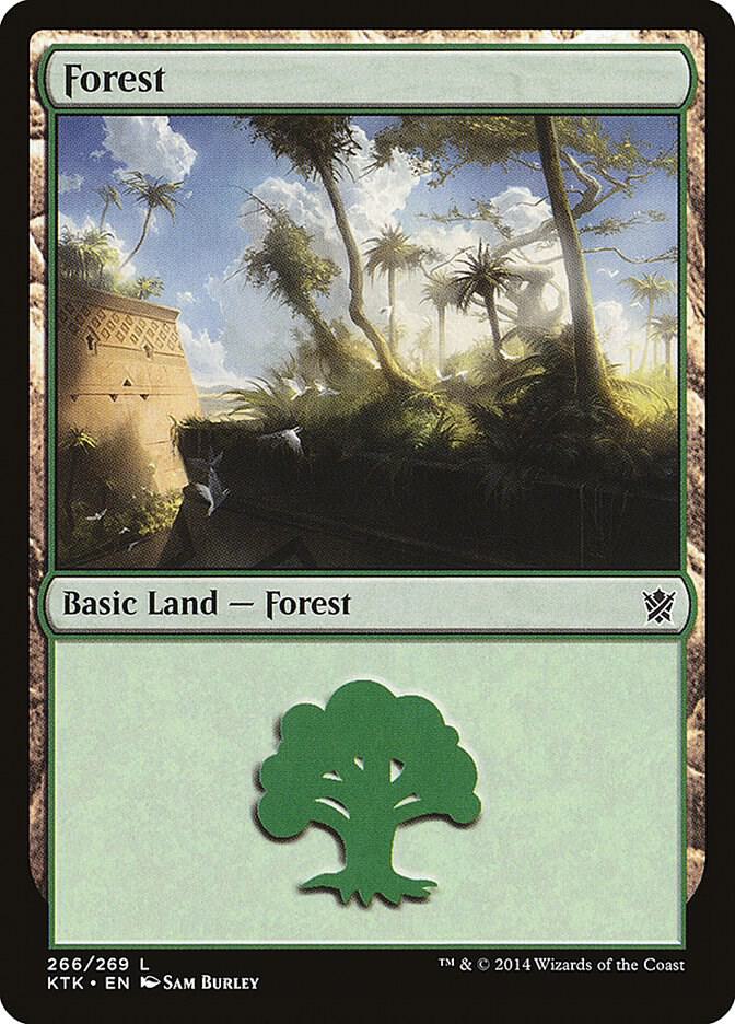 Forest 266 card from Khans of Tarkir