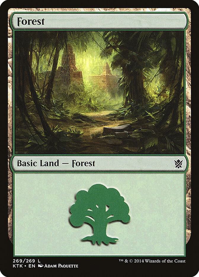 Forest 269 card from Khans of Tarkir