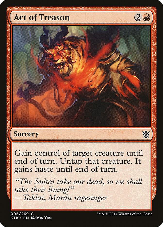 Act of Treason 95 card from Khans of Tarkir