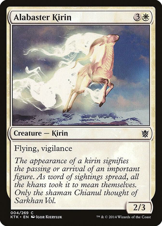 Alabaster Kirin 4 card from Khans of Tarkir