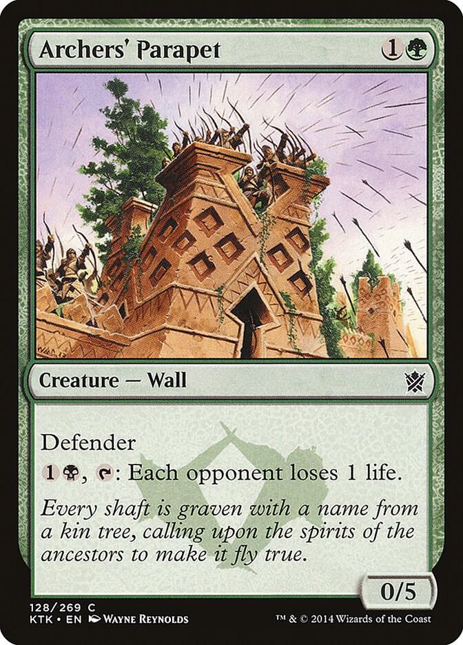 Archers' Parapet 128 card from Khans of Tarkir